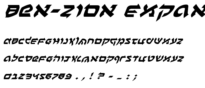 Ben-Zion Expanded Italic police